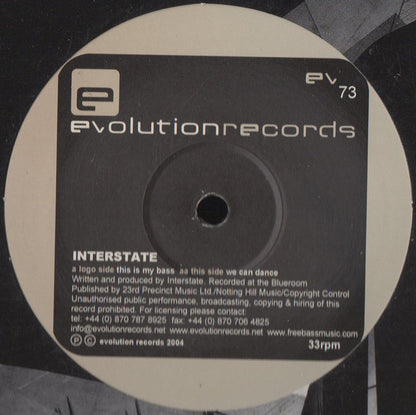 Interstate (3) : This Is My Bass / We Can Dance (12")