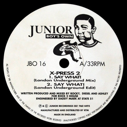 X-Press 2 : Say What! (12", Single)