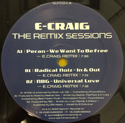 E-Craig : The Remix Sessions (12")