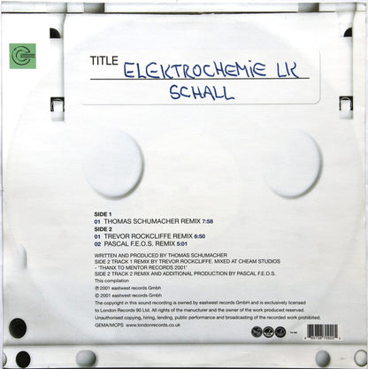 Elektrochemie LK : Schall (12")