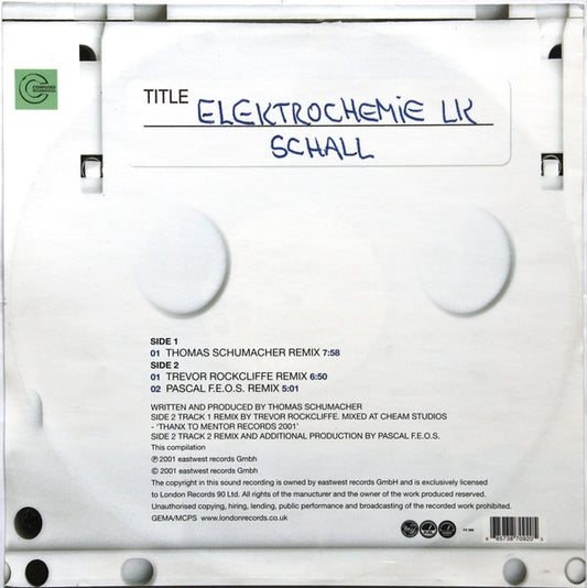 Elektrochemie LK : Schall (12")