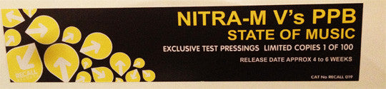 Nitra-M V's PPB : State Of Music (12", S/Sided, TP, W/Lbl)