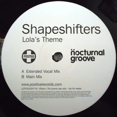 Shapeshifters : Lola's Theme (2x12", Promo)