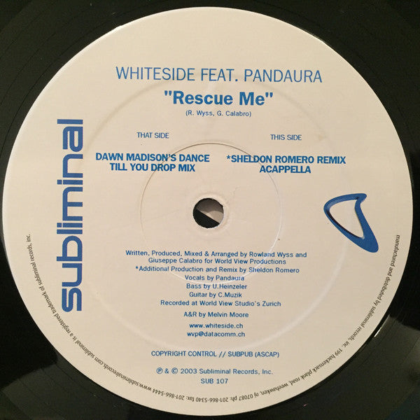 Whiteside : Rescue Me (12")
