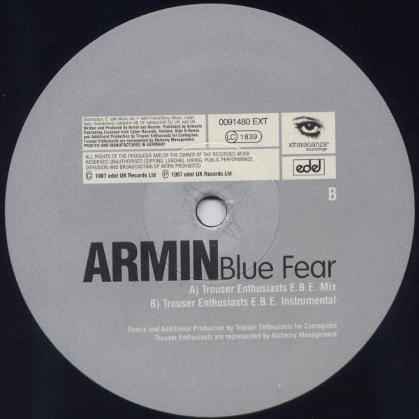 Armin* : Blue Fear (12", M/Print)