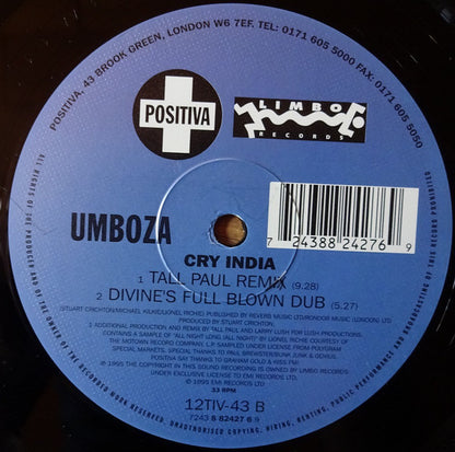 Umboza : Cry India (12", Single)
