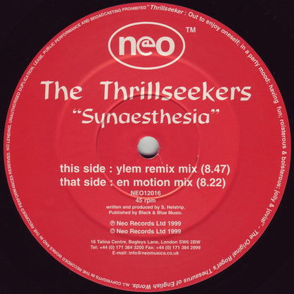 The Thrillseekers : Synaesthesia (12")