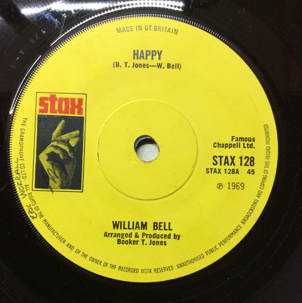 William Bell : Happy (7", Single, Sol)