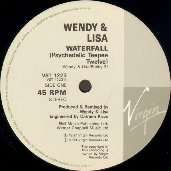 Wendy & Lisa : Waterfall (Psychedelic Teepee Twelve) (12", Single)