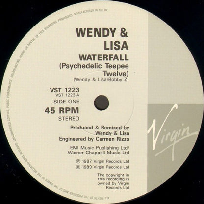 Wendy & Lisa : Waterfall (Psychedelic Teepee Twelve) (12", Single)