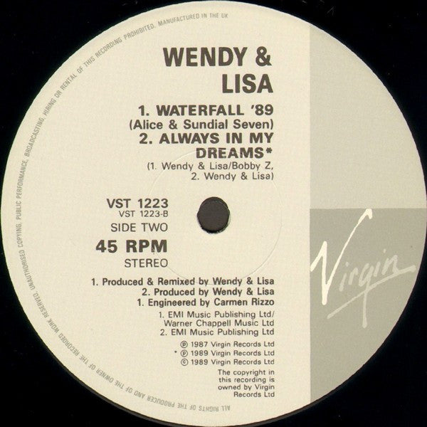 Wendy & Lisa : Waterfall (Psychedelic Teepee Twelve) (12", Single)