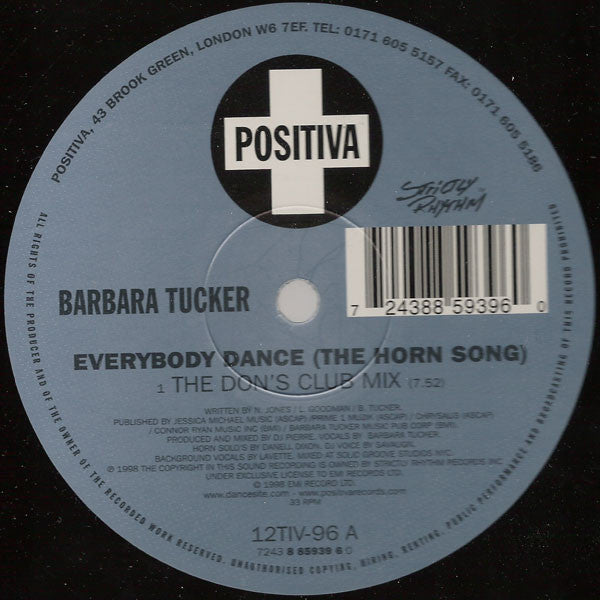 Barbara Tucker : Everybody Dance (The Horn Song) (12")