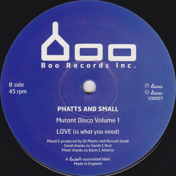 Phatts And Small* : Mutant Disco Volume 1 (12")