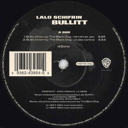 Lalo Schifrin : Bullitt: The Black Dog Remixes (12")