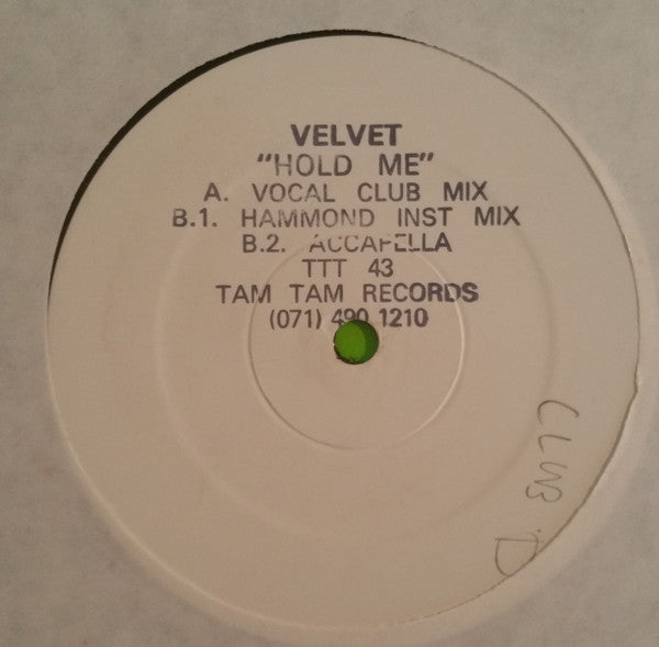 Velvet (2) : Hold Me (12", W/Lbl, Sta)