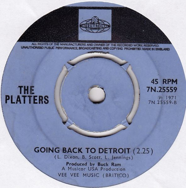 The Platters : Sweet, Sweet Lovin' (7", Mono)