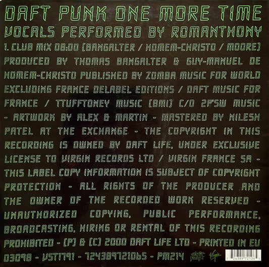 Daft Punk : One More Time (12", S/Sided, Single)