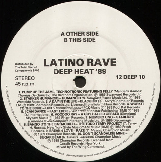 Latino Rave : Deep Heat 89 (12")