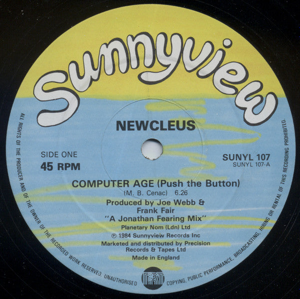Newcleus : Computer Age (Push The Button) (12")