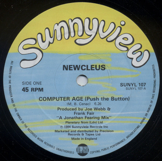 Newcleus : Computer Age (Push The Button) (12")
