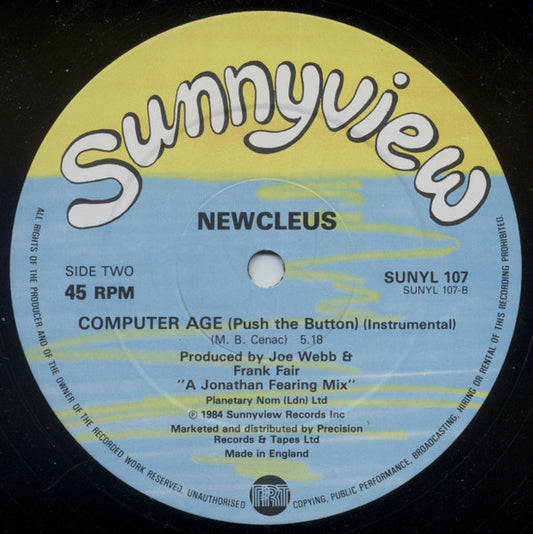Newcleus : Computer Age (Push The Button) (12")