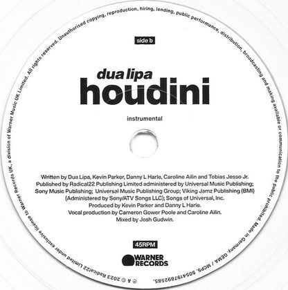 Dua Lipa : Houdini (7", Single, Ltd, Cle)