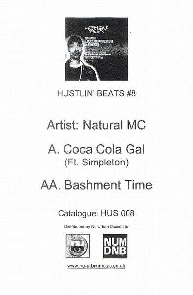 Natural MC : Coca Cola Gal / Bashment Time (12", Promo, W/Lbl)