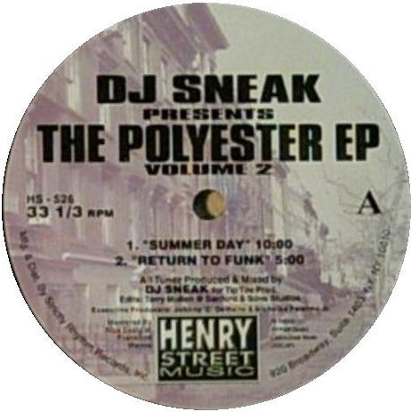 DJ Sneak : The Polyester EP Volume 2 (12", EP, RE)