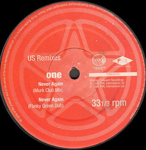 Happy Clappers : Never Again (U.S. Remixes) (DJ Promo 1) (12", Promo)