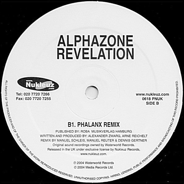 Alphazone : Revelation (12")