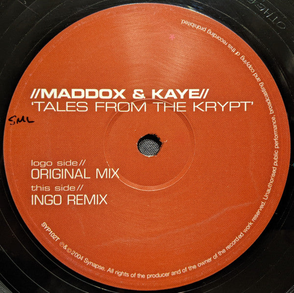 Maddox* & Kaye* : Tales From The Krypt (12")