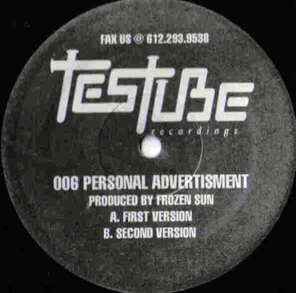 Frozen Sun : Personal Advertisement (12")