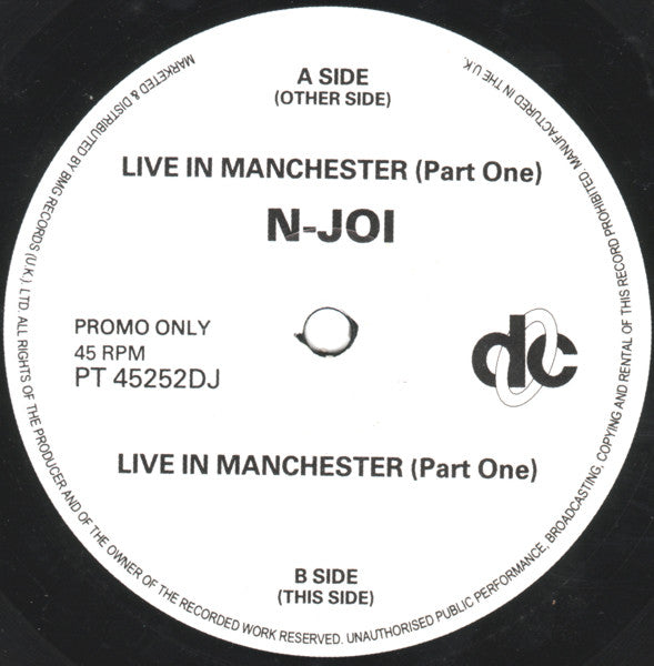 N-Joi : Live In Manchester (12", Promo)