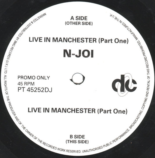 N-Joi : Live In Manchester (12", Promo)