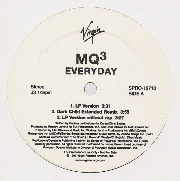 MQ3 : Everyday (12", Promo)