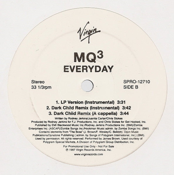 MQ3 : Everyday (12", Promo)