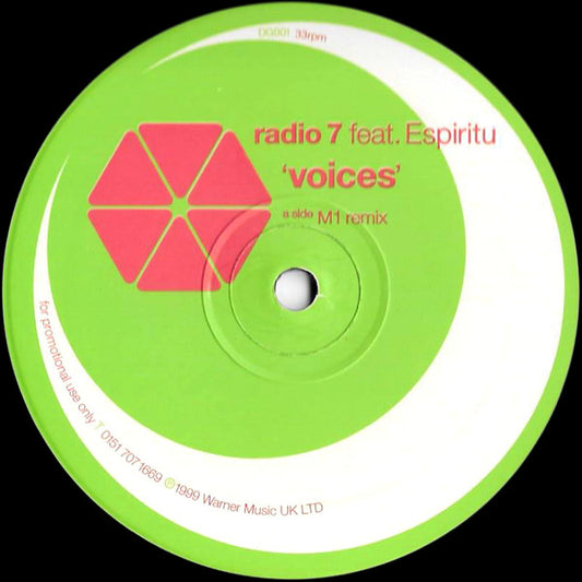 Radio 7 Feat. Espiritu : Voices (12", Promo)