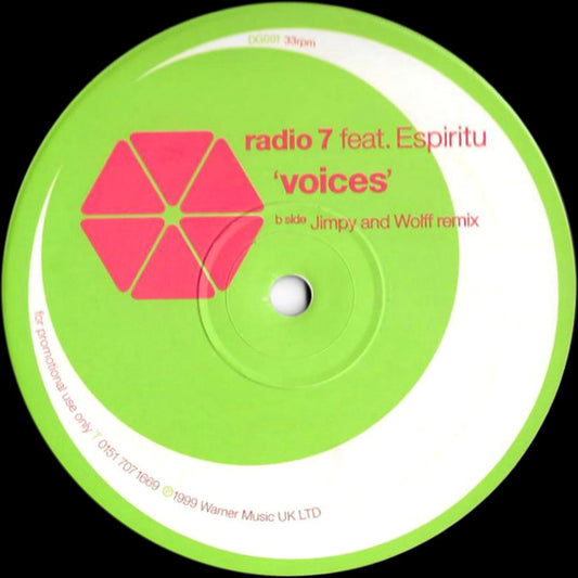 Radio 7 Feat. Espiritu : Voices (12", Promo)