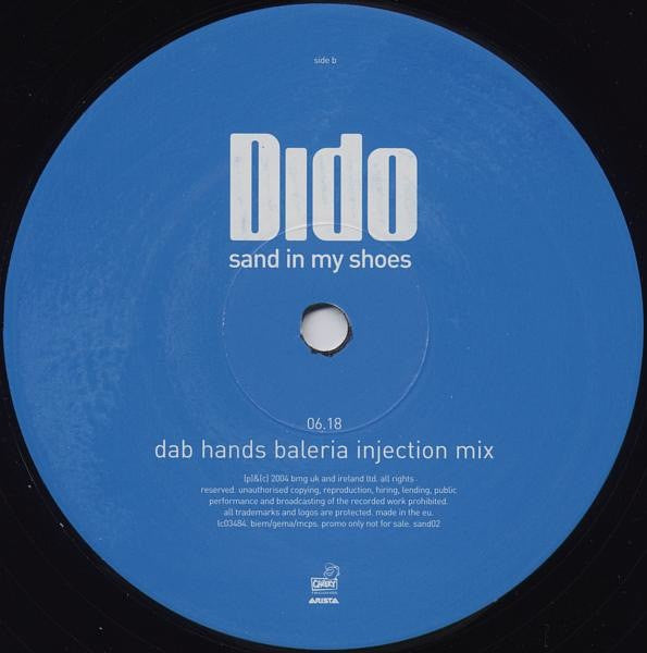 Dido : Sand In My Shoes (12", Promo)