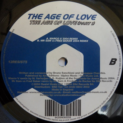 Age Of Love : The Age Of Love (Part I) (12", Single)
