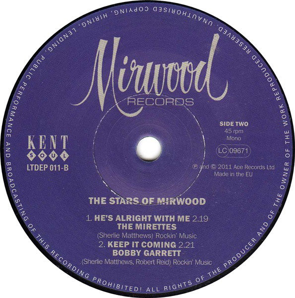 Various : The Stars Of Mirwood (7", EP, Comp, Mono, Ltd)