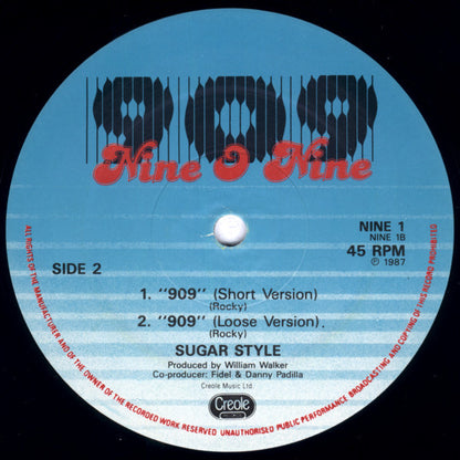 Sugar Style : 909 - The Beat Is Mine (12")