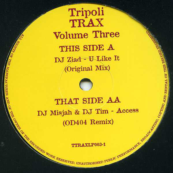 DJ Ziad / DJ Misjah & DJ Tim : Tripoli Trax Volume Three  (12")