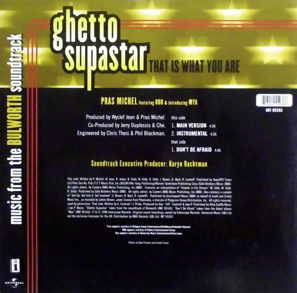 Pras Michel Featuring ODB* & Introducing Mya : Ghetto Supastar (That Is What You Are) (12")