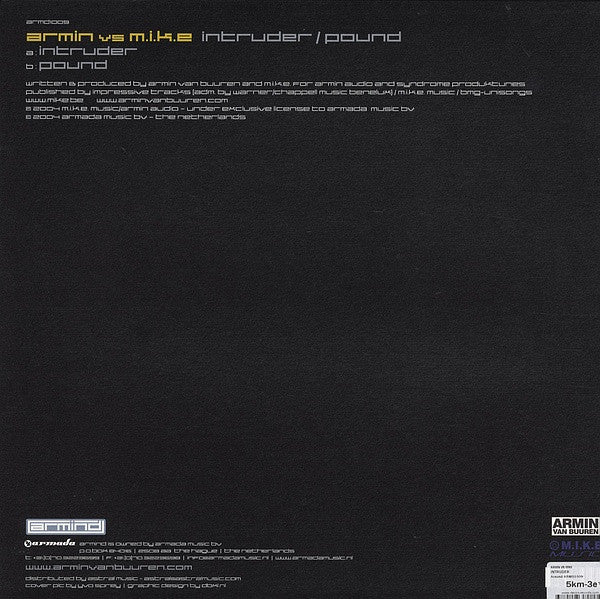 Armin* vs M.I.K.E* : Intruder / Pound (12")