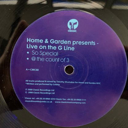 Home & Garden : Live On The G-Line (12")