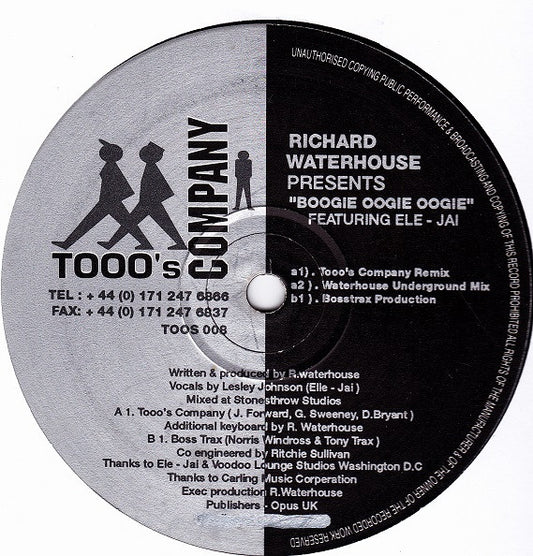 Richard Waterhouse Featuring Ele - Jai : Boogie Oogie Oogie (12")