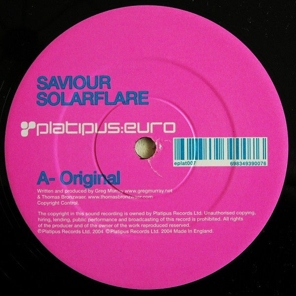 Saviour (3) : Solarflare (12")