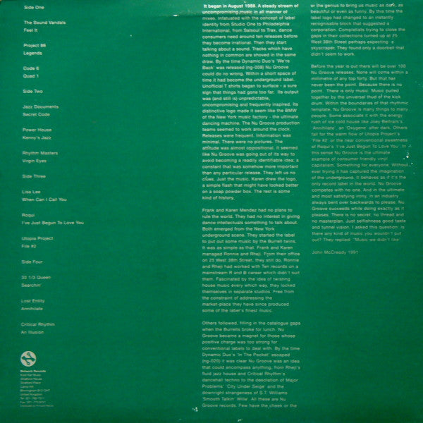 Various : Nu Groove  - 25 West 38th - A Compilation (2xLP, Comp)