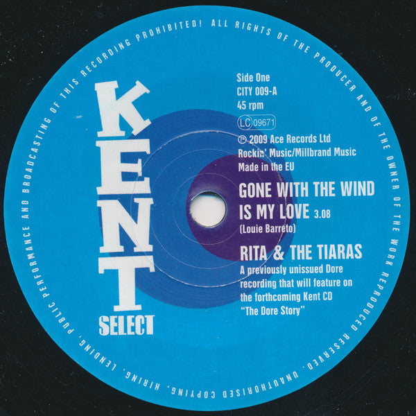 Rita & The Tiaras / The Dore Strings : Gone With The Wind Is My Love (7", Single)